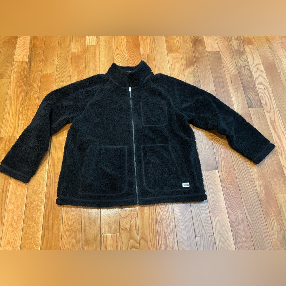 The North Face Black Fleece Jacket woman XL Sherpa